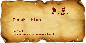 Monoki Elma névjegykártya